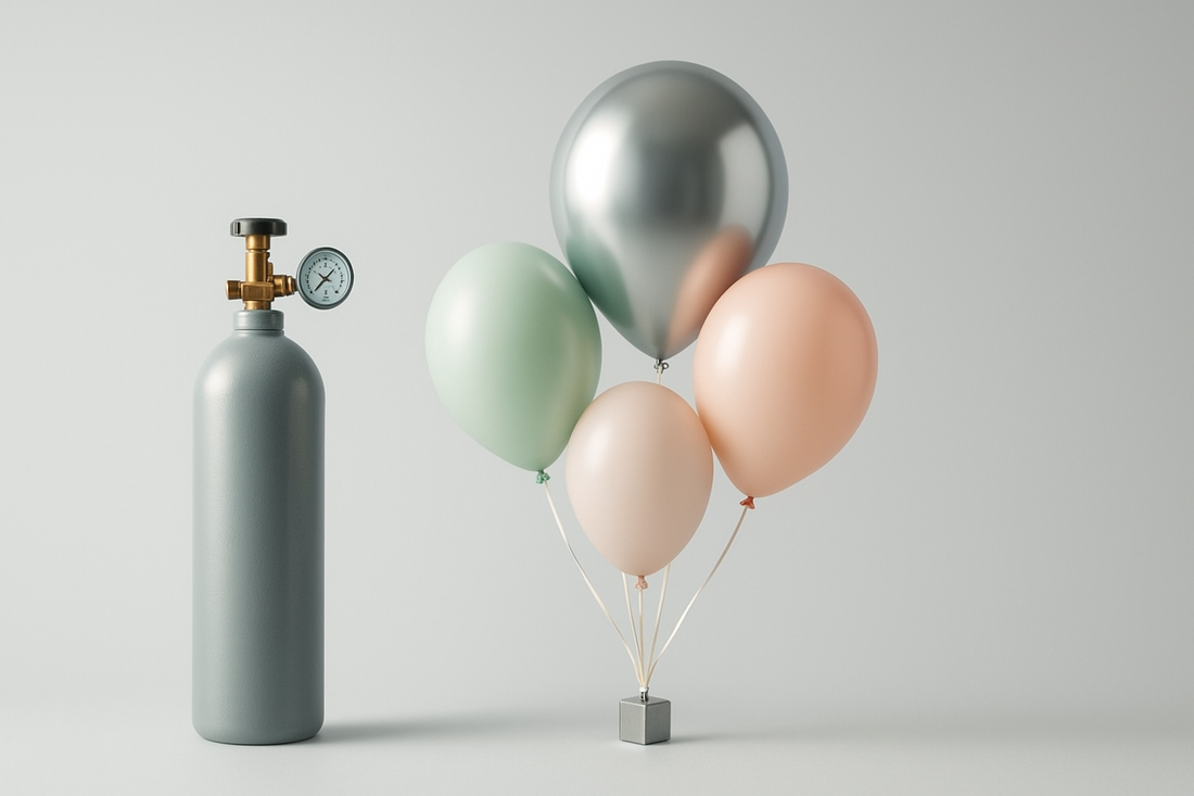 Balony z helem: niezbędne akcesoria i narzędzia + instrukcje użycia (zawory, ciężarki, wstążki, zamykarki)