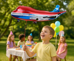 Balon foliowy czerwony samolot – 28 x 75 cm
