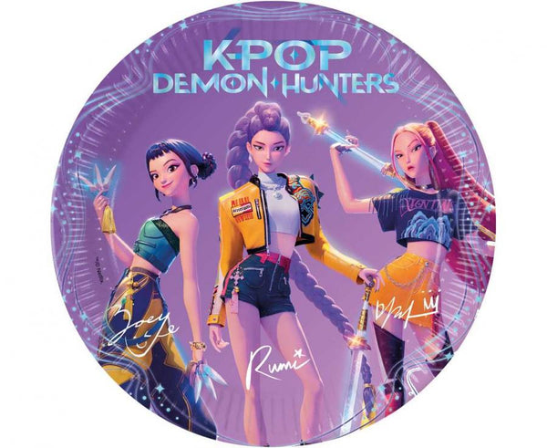 Talerzyki papierowe K-POP Demon Hunters – 23 cm, 8 szt.