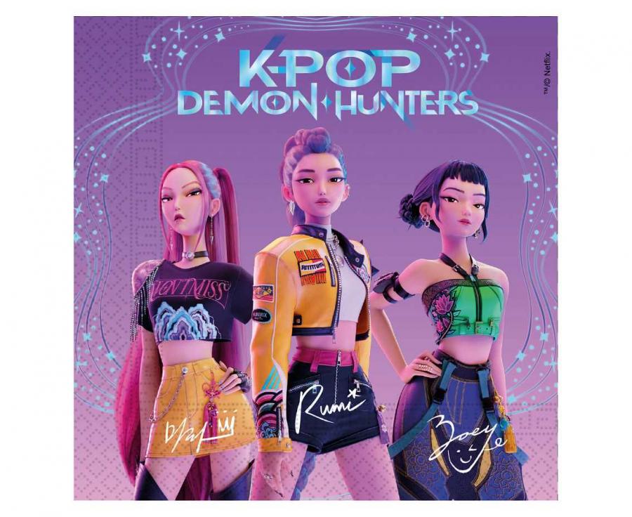 Serwetki papierowe K-POP Demon Hunters – 20 szt. 33 x 33 cm