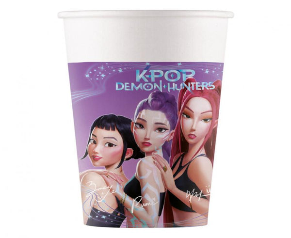 Kubeczki papierowe K-POP Demon Hunters – 8 szt.