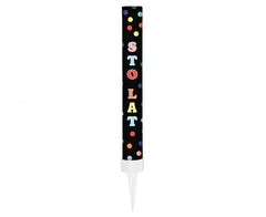 Fontanna tortowa „Sto Lat” czarna – 12 cm, 1 szt.