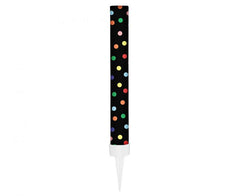 Fontanna tortowa „Sto Lat” czarna – 12 cm, 1 szt.