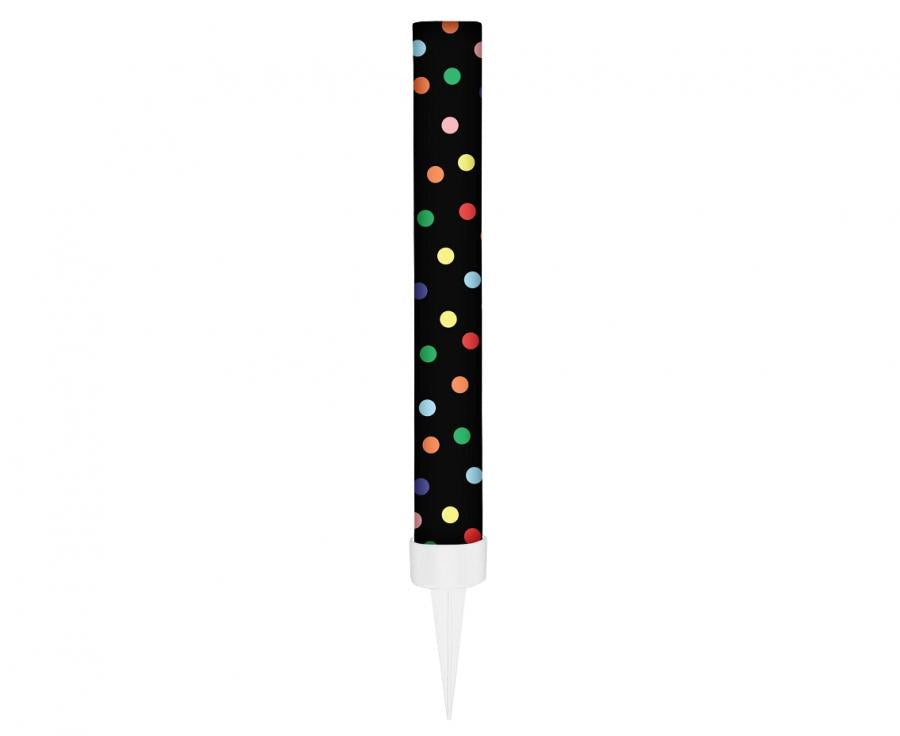 Fontanna tortowa „Sto Lat” czarna – 12 cm, 1 szt.