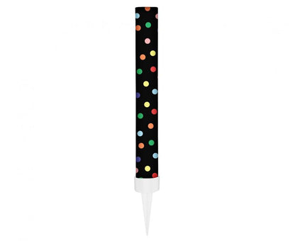 Fontanna tortowa „Sto Lat” czarna – 12 cm, 1 szt.