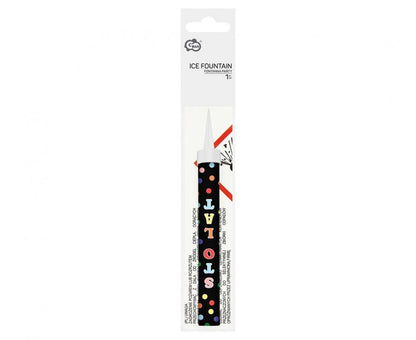 Fontanna tortowa „Sto Lat” czarna – 12 cm, 1 szt.