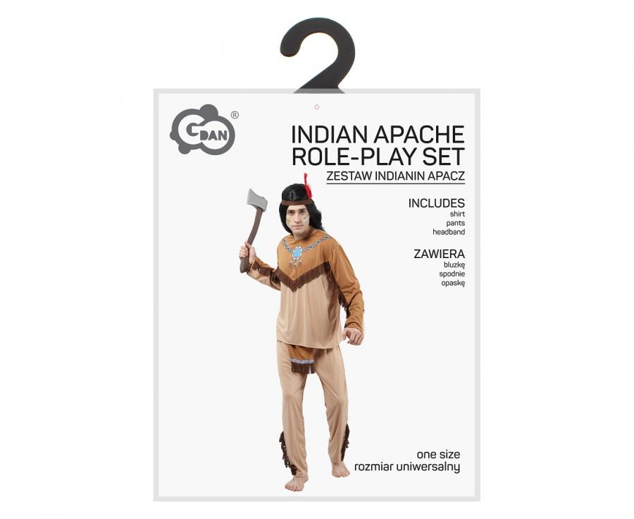 Zestaw dla dorosłych Indianin Apacz (bluzka, spodnie, opaska ), rozm.uniw.