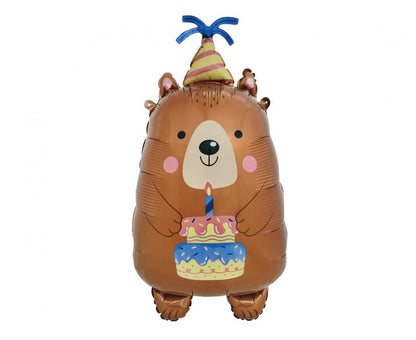Balon foliowy Urodzinowy Miś 34x63 cm