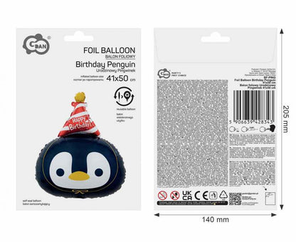 Balon foliowy Urodzinowy Pingwinek 41x50cm