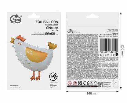 Balon foliowy Kurczak 56x58 cm