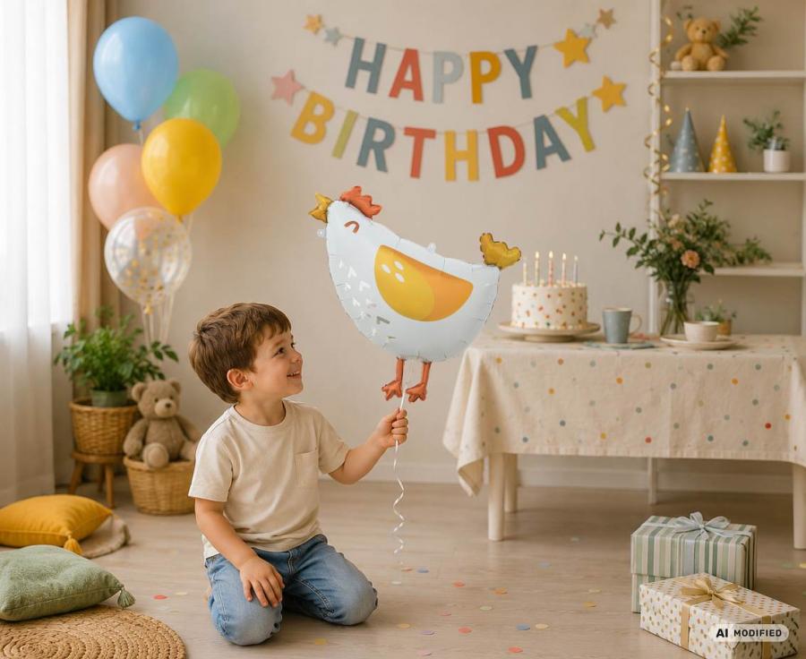 Balon foliowy Kurczak 56x58 cm