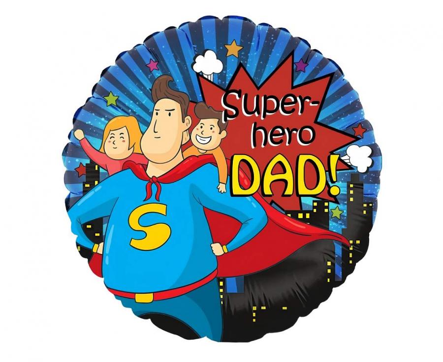 Balon foliowy 18" Tata bohater "Super Hero Dad"