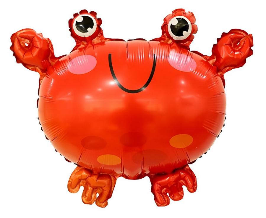 Balon foliowy Czerwony krab, 37x43cm