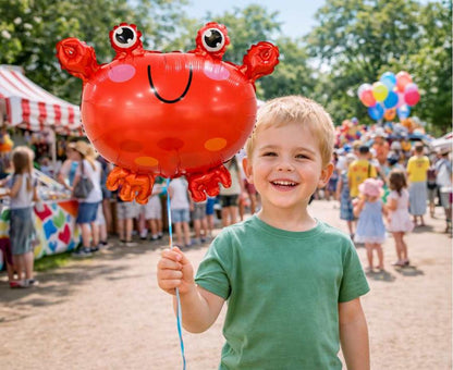 Balon foliowy Czerwony krab, 37x43cm