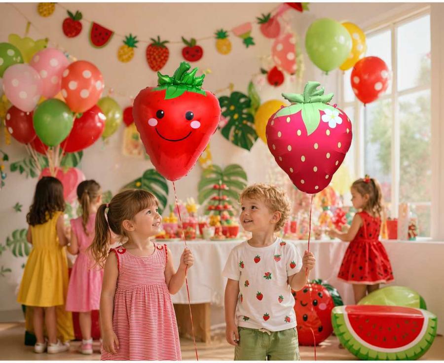 5906639433958Balon foliowy Truskawka, 35x45cm
