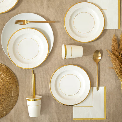 Talerzyki papierowe Elegant Gold 20,5 cm (8”) – 6 szt.