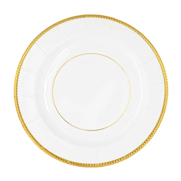 Talerzyki papierowe Elegant Gold 20,5 cm (8”) – 6 szt.