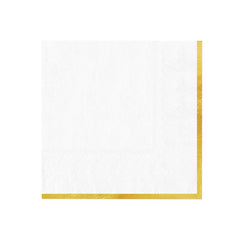 Serwetki papierowe biało-złote Classic Gold 33x33 cm – 10 szt.