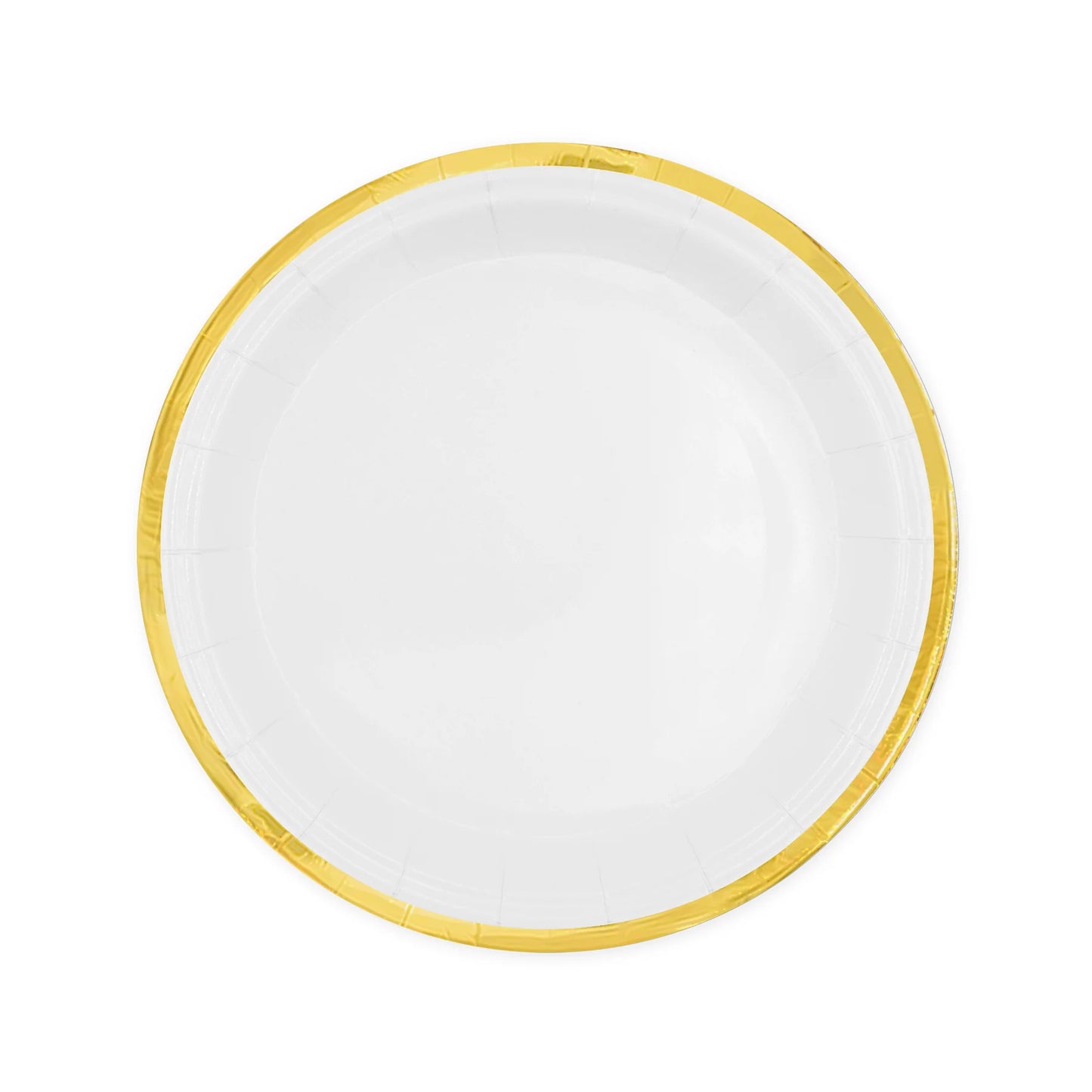 Talerzyki papierowe biało-złote Classic Gold 18 cm (7”) – 6 szt.