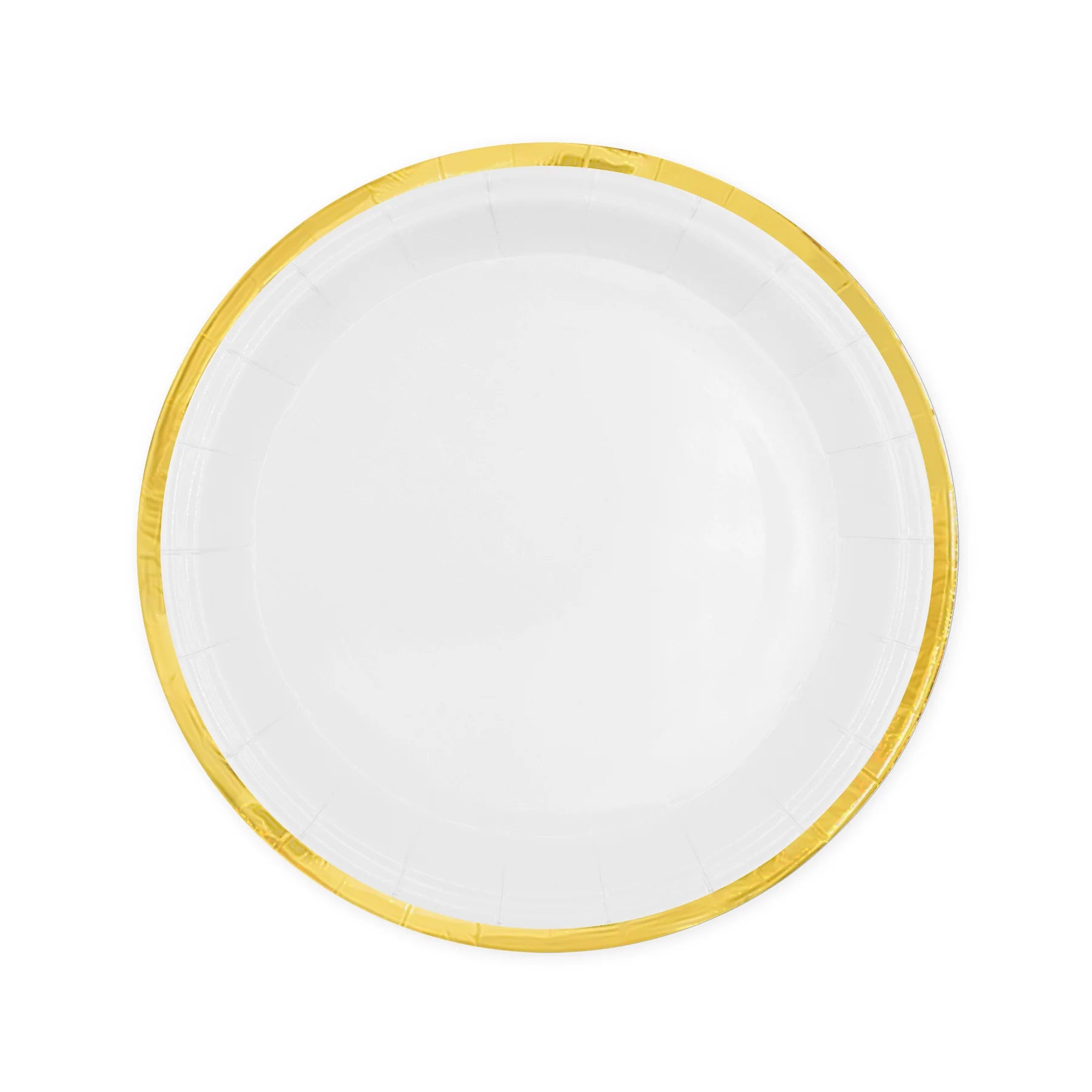 Talerzyki papierowe biało-złote Classic Gold 18 cm (7”) – 6 szt.