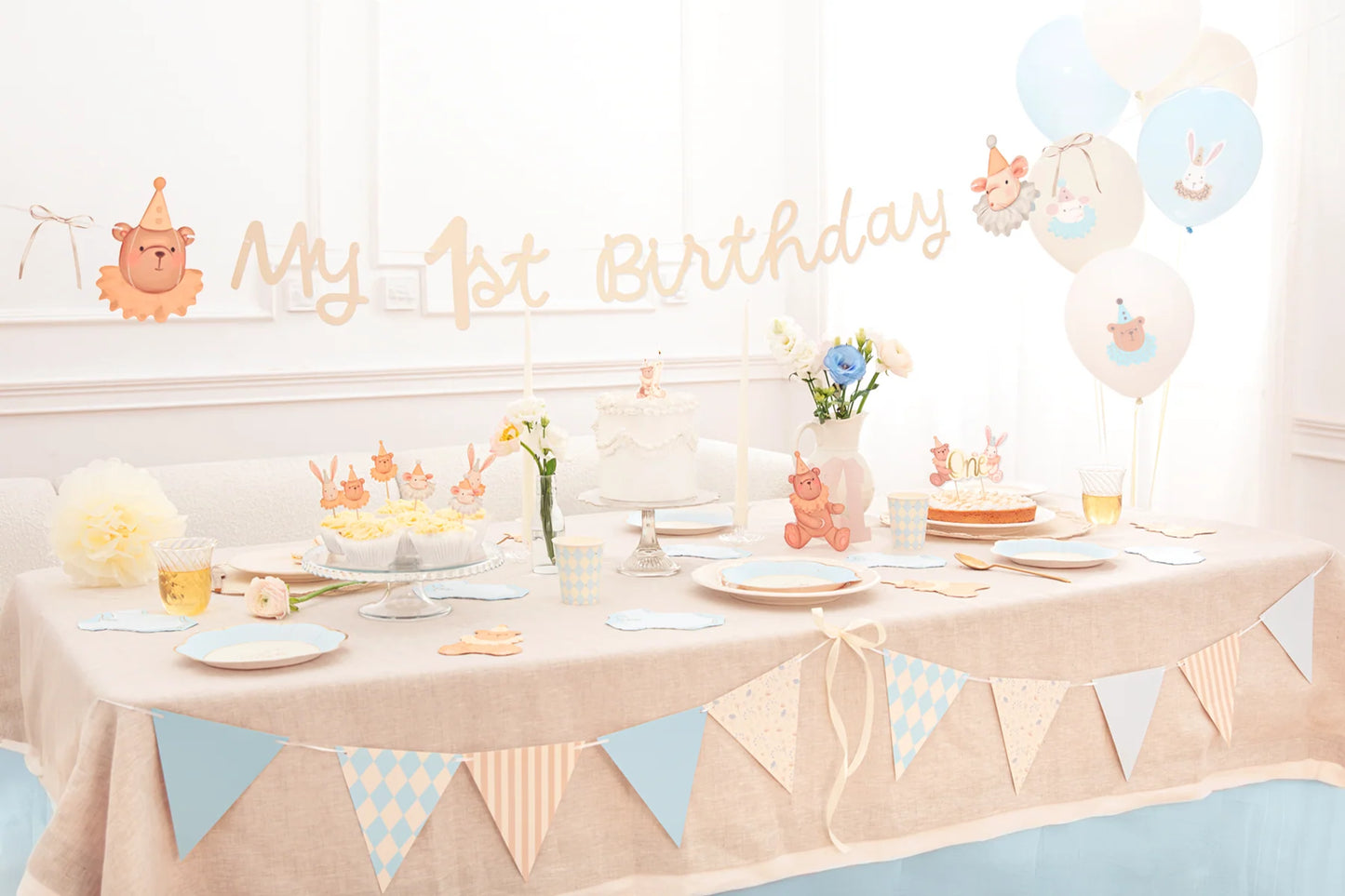 Toppery na tort Baby Królik Miś Myszka 6 szt.