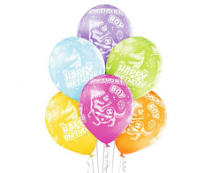 Balony lateksowe 12 cali Belbal dinozaury dla chłopca 6 szt.