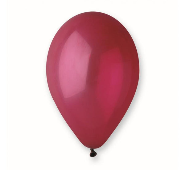 Balony Lateksowe Pastelowe Bordowe Gemar 10" – 100 szt.