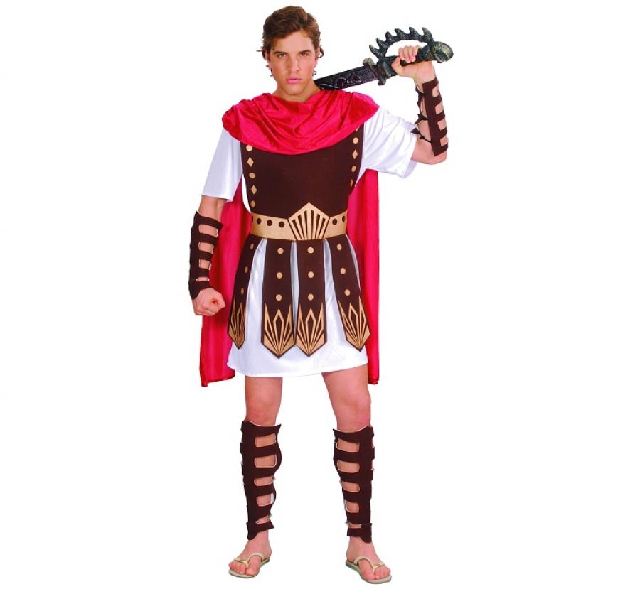 Zestaw dla dorosłych Gladiator (tunika z pancerzem, peleryna, nakładki na ręce i nogi), rozm. 52, 56