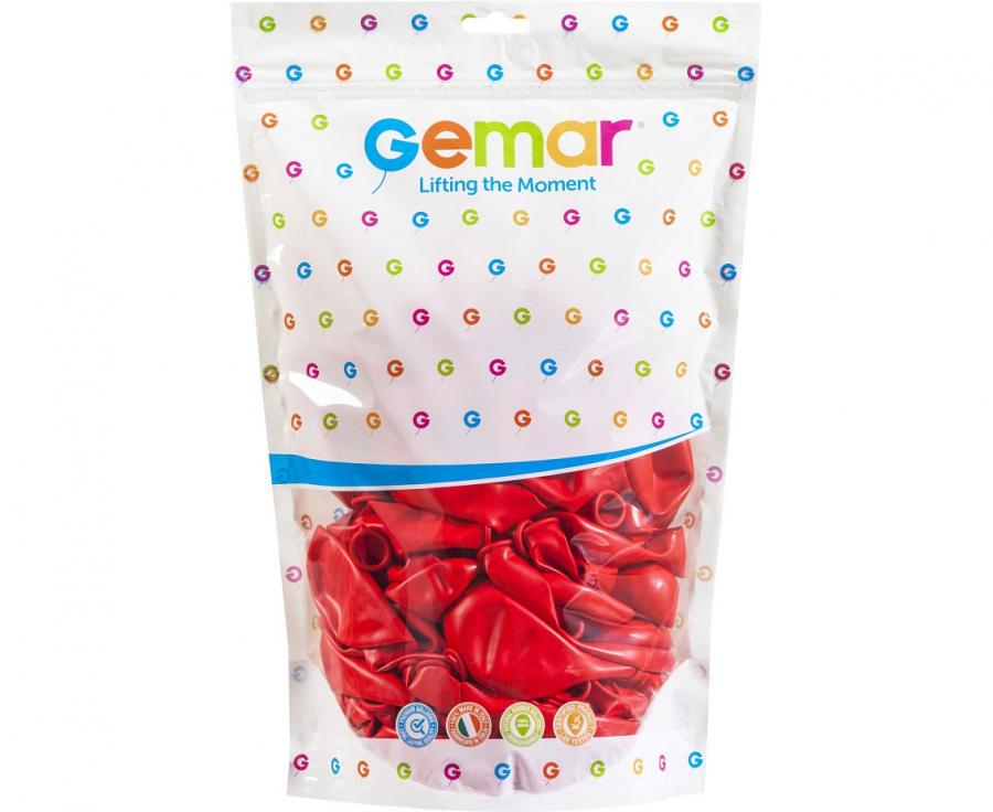 Balony pastelowe czerwone 13” Gemar 50 szt.