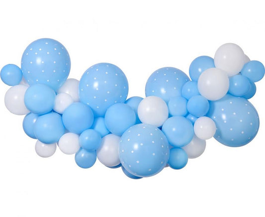 Girlanda balonowa DIY Baby Blue, 65 szt.