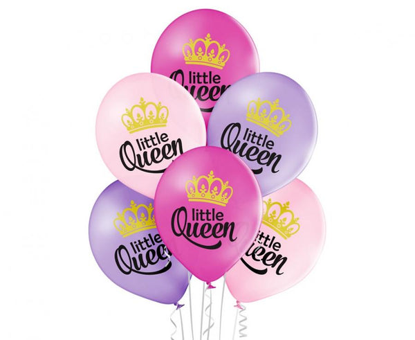 Balony lateksowe 12 cali Belbal Mała Księżniczka 6 szt.