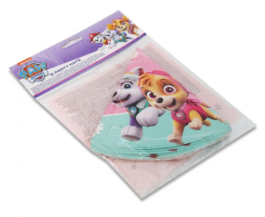 Czapeczki papierowe Paw Patrol: Skye & Everest, 6 szt.