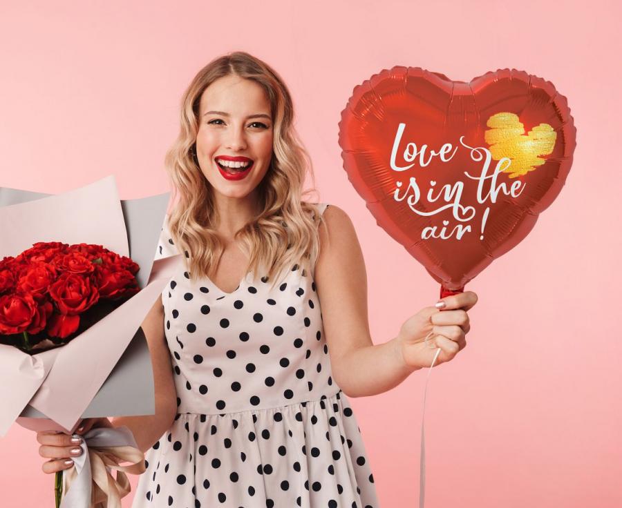 Balon foliowy „Love Is In The Air” – 18’’ (46 cm)