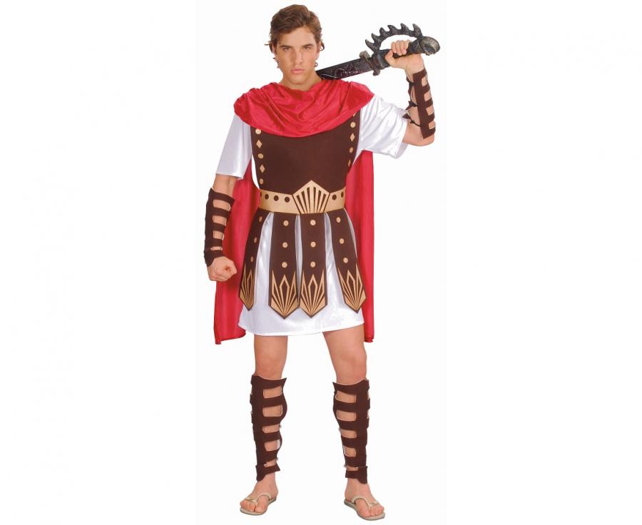Zestaw dla dorosłych Gladiator (tunika z pancerzem, peleryna, nakładki na ręce i nogi), rozm. 52, 56