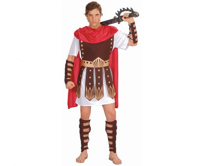 Zestaw dla dorosłych Gladiator (tunika z pancerzem, peleryna, nakładki na ręce i nogi), rozm. 52, 56
