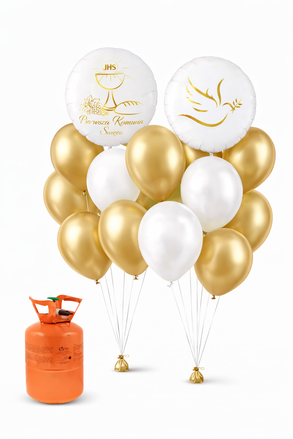 Zestaw balonów komunijnych z helem nr.2