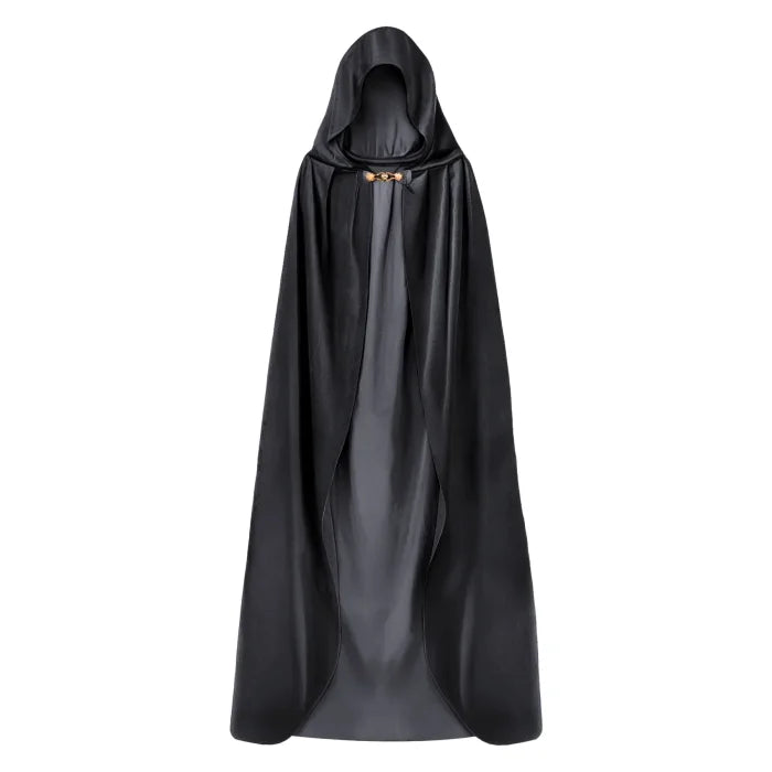 Aksamitna peleryna z kapturem – czarna (3 długości: 80 cm / 120 cm / 140 cm) - Costumes