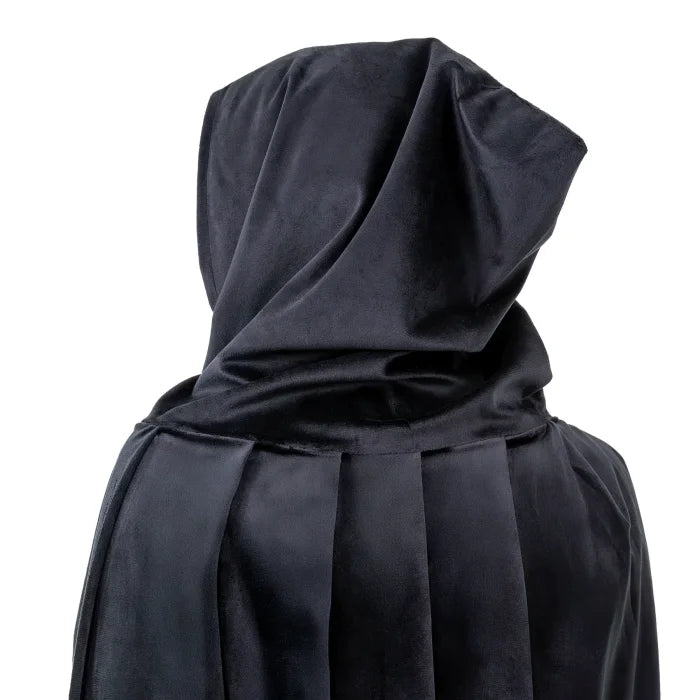 Aksamitna peleryna z kapturem – czarna (3 długości: 80 cm / 120 cm / 140 cm) - Costumes