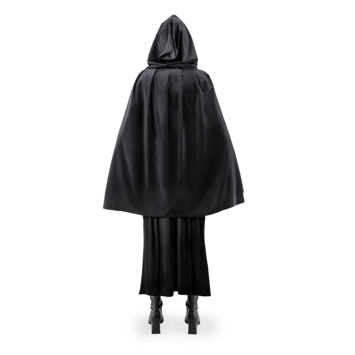 Aksamitna peleryna z kapturem – czarna (3 długości: 80 cm / 120 cm / 140 cm) - Costumes