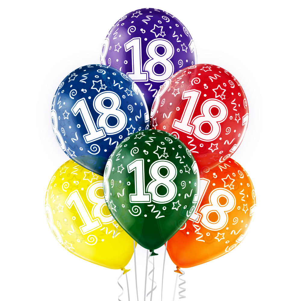 Balon Belbal D11, 30 cm 18th Birthday
