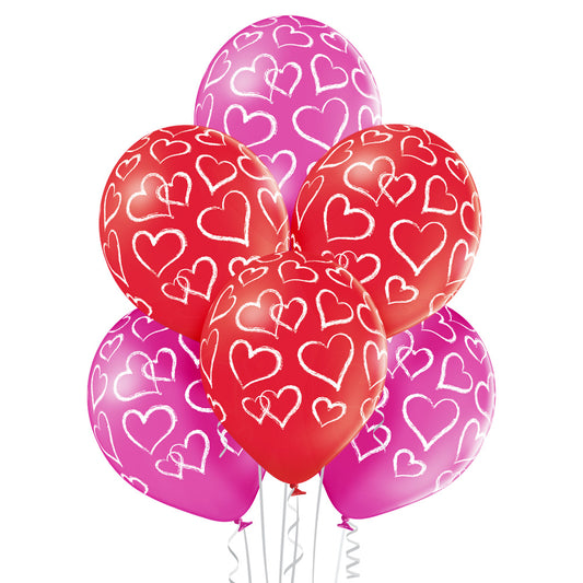 Balon Belbal D11, 30 cm Hearts