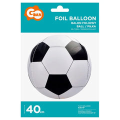 Balon foliowy 16 cali Piłka biało-czarna