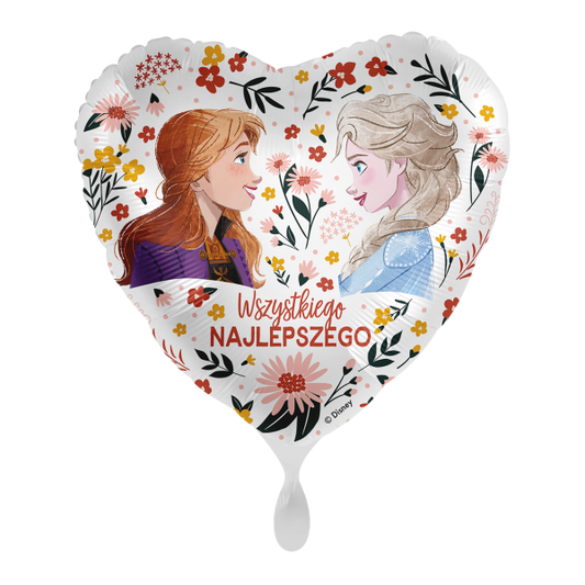Balon foliowy 18'' (43 cm) Amscan, Anna &Elsa Floral Birthday
