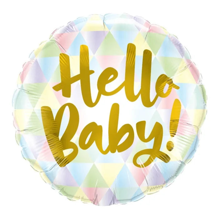 Balon foliowy 18 cali QL, Hello Baby