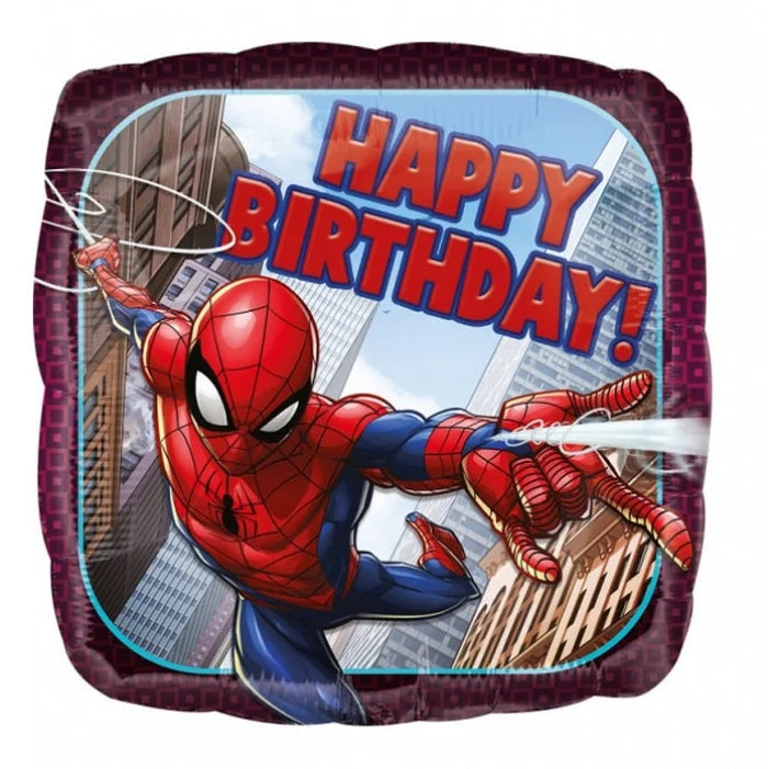 Balon foliowy 18 cali, SPIDERMAN Happy Birthday