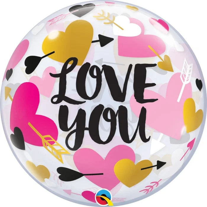 Balon foliowy 22 cale QL Bubble LOVE You