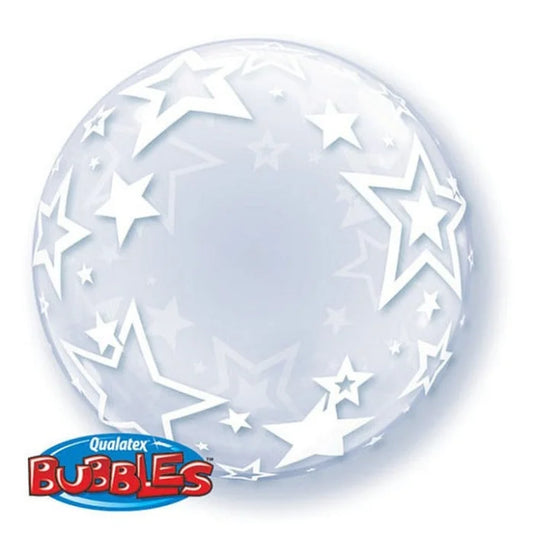 Balon foliowy 24 cali QL Bubble Deco, GWIAZDY