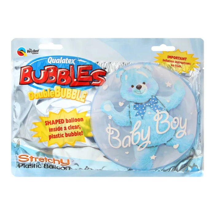 Balon foliowy 24 cali QL Bubble, MIŚ w balonie Baby Boy