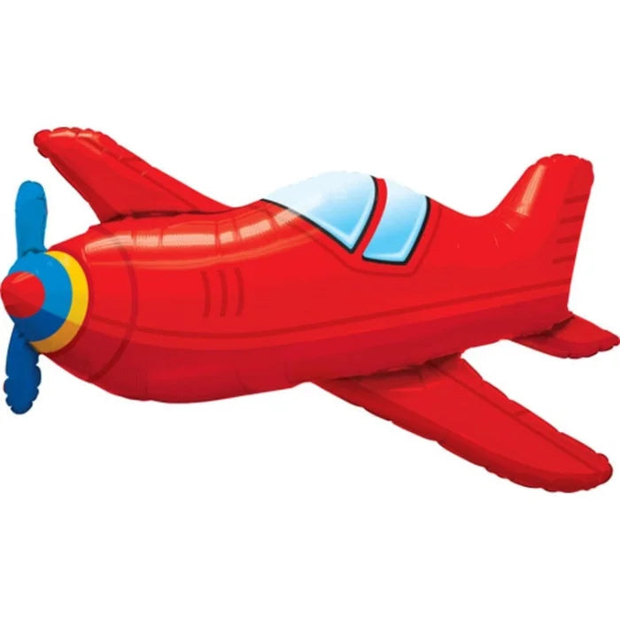 Balon foliowy 36 cali QL, RED VINTAGE AIRPLANE