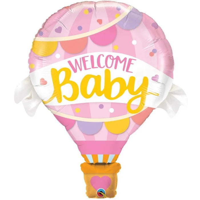 Balon foliowy 42 cali QL, WELCOME BABY pink